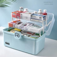 portable first aid kit storage box plastic multi function family emergency kit box with handle medicine chest sundrie organizer