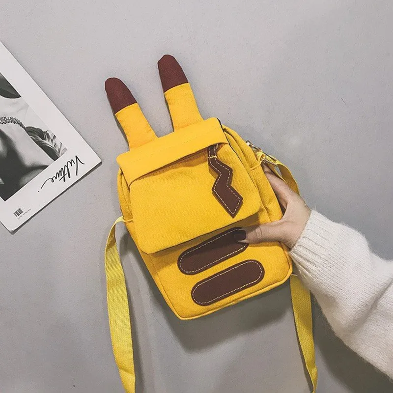 

Japanese girl cute cartoon small shoulder bag women personality funny canvas small crossbody bag student purse