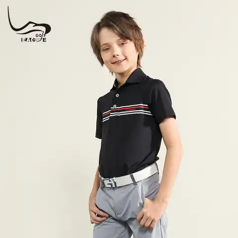 EAGEGOF, летняя футболка с коротким рукавом для мальчиков, технологическая ткань Coolpass, Детские Поло для гольфа, Высококачественная модная детс...