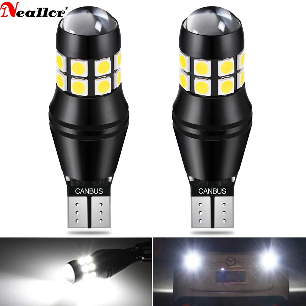 

New Car LED Bulbs T15 W16W WY16W Canbus No Error Auto Backup Reserve Lights Tail Brake Lamp 3030 20SMD White Diode 912 6000K 12V