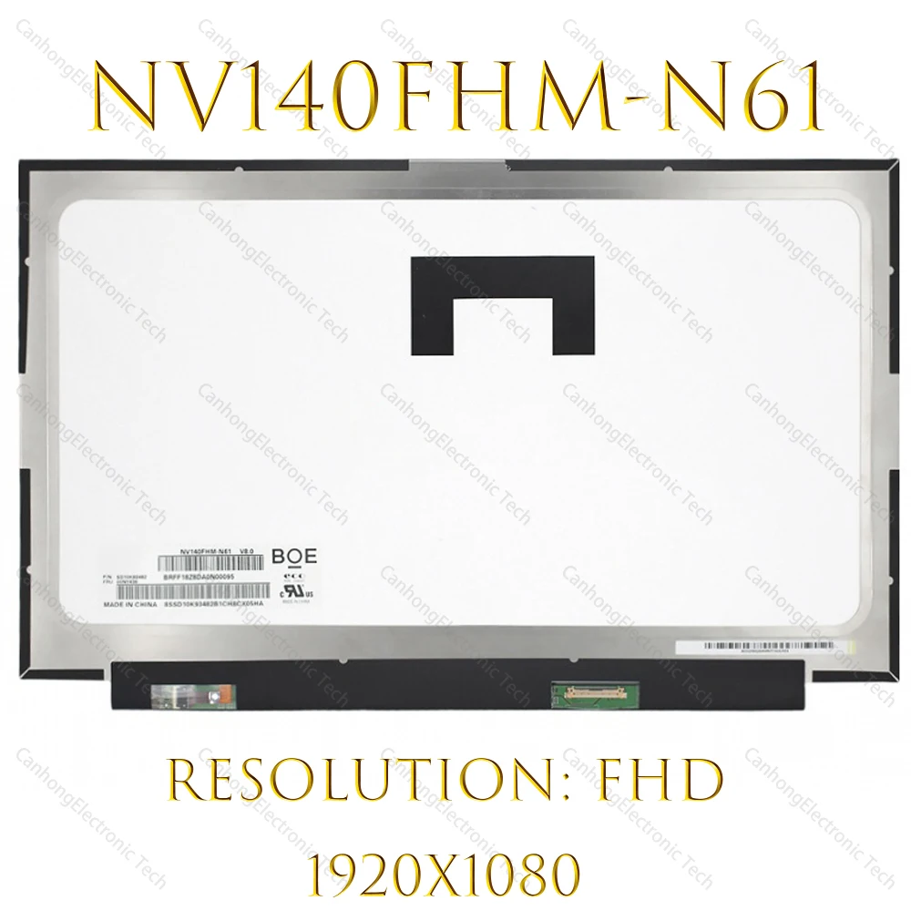 

14“ LCD LED B140HAN04.0 fit N140HCA-EAC NV140FHM-N61 N62 LCD LED Ekran 1920*1080 30 PIN YENI IPS
