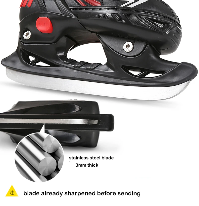 1 пара для взрослых женщин и мужчин зимние коньки со льдом обувь катания на льду