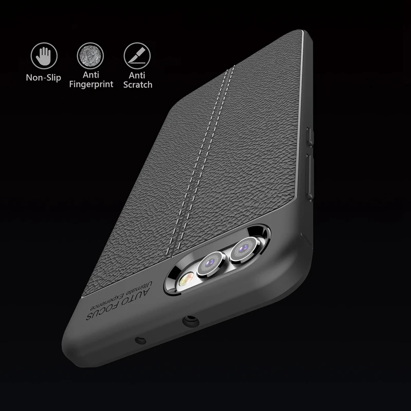 UPaitou High Quality Litchi Texture Soft TPU Cases for Huawei Honor V10 Cover Silicone Case View 10 Back |
