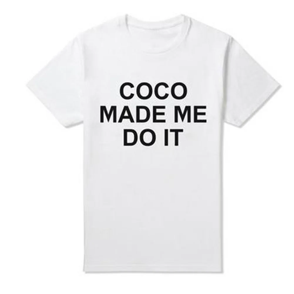 Coco Made Me Do It мужская футболка размера плюс для женщин 2019 Новая одежда детей с