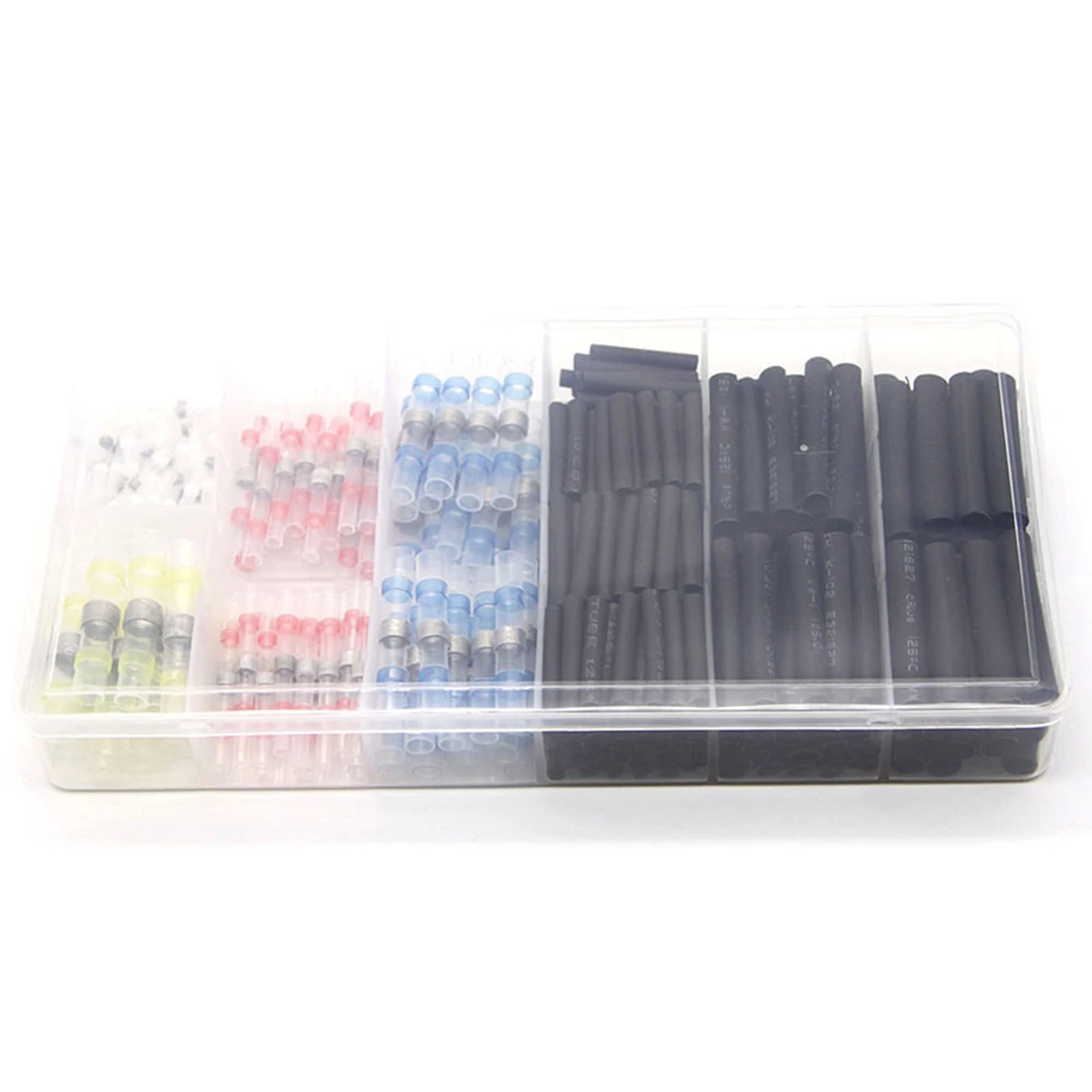 320pcs of Waterproof Welding Ring Terminal Wiring Heat Shrinkable Tube Repair Tool Combination |