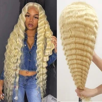613 honey blonde 13x4 lace frontal human hair wigs 150 brazilian deep wave wigs transparent lace front wig hair wig remy hair