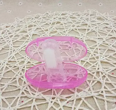 Pink Здоровый ребенок младенец Прорезыватель мягкий силиконовый палец зубная щетка с коробкой Прорезыватель Чистка десен массажер щетка Прорезыватель - Цвет: Pink