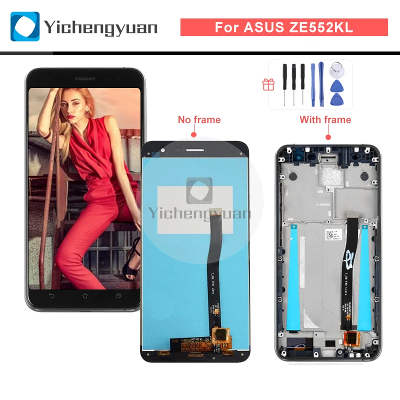 Для ASUS ZenFone 3 ZE552KL lcd для ZE552kl Z012D Z012DC Z012DATouch экран с дигитайзером рамка