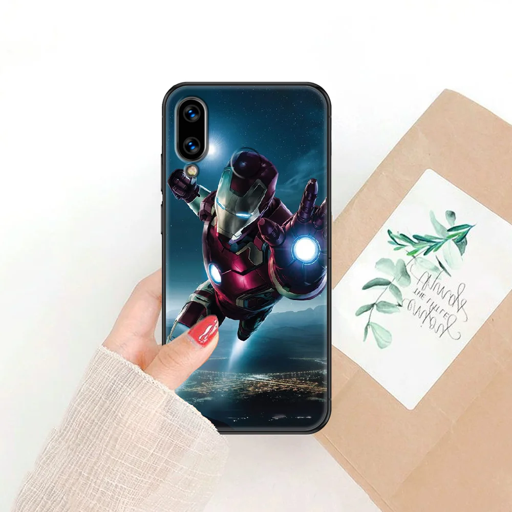 

Man Superhero Iron Phone case For Huawei Honor 6 7 8 9 10 10i 20 A C X Lite Pro Play black art Etui painting shell luxury cover
