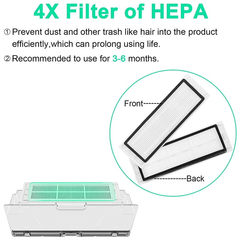 

Compatible with for XIAOMI Robot Vacuum Cleaner S50 S51 Replacement Parts Brush and Filter
