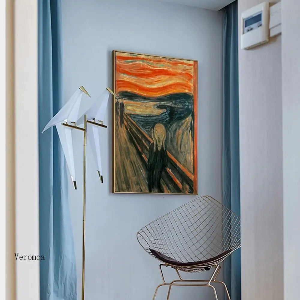 Edvard Munch The Cry Знаменитая Картина на холсте репродукции абстрактная Классическая