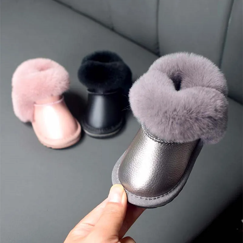 Теплые ботинки DIMI для мальчиков и девочек зимние из мягкой микрофибры