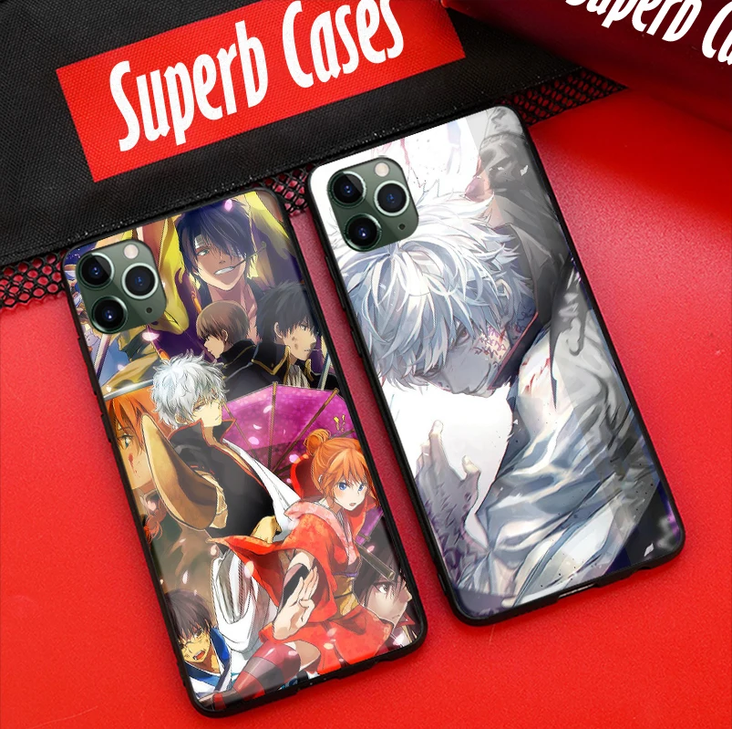 gintama sakata gintoki for apple iphone 6 6s 7 8 plus x xr xs 11 pro max soft silicone glass phone case shell cover free global shipping