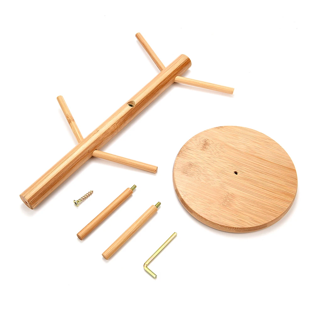 6 крючков в форме дерева деревянная подставка для кофейного чая хранения