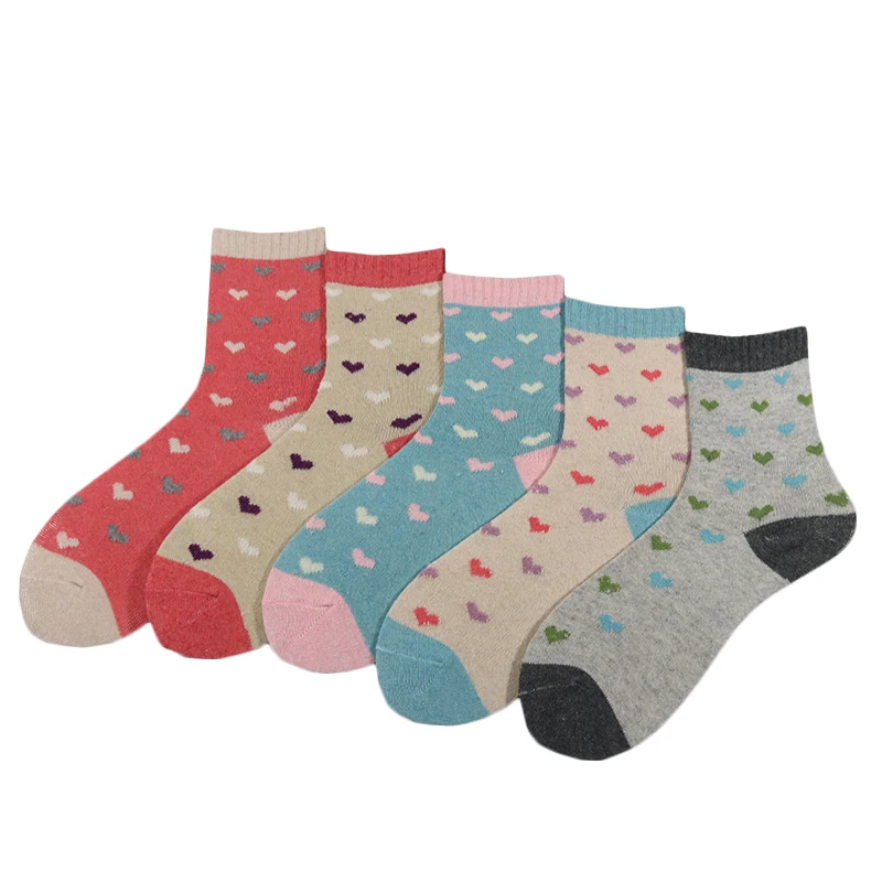 Харадзюку винтажная мода для женщин девочек сердце толстая Вязаная Шерсть