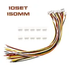 10 комплектов 150 мм проводной Кабельный соединитель DIY SH1.0 JST 4-контактный электронный линейный одноконтактный разъем 28AWG контактные разъемы