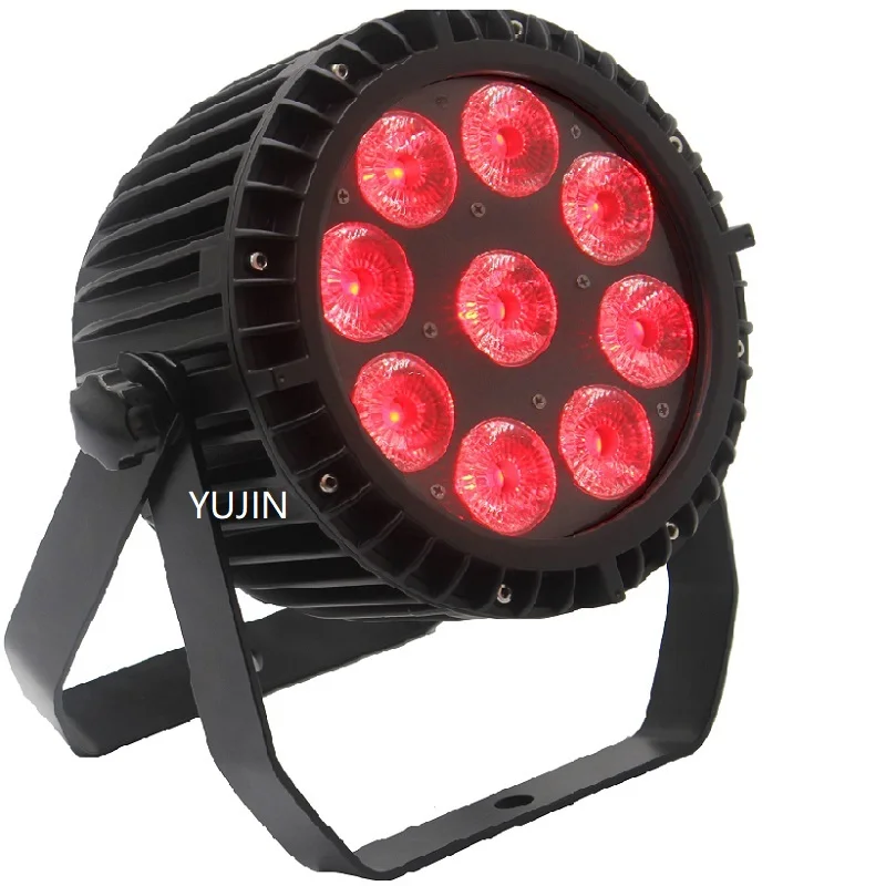 8 шт./лот ip 65 водонепроницаемый 9*18 Вт par led dmx rgbwa + uv 6in1 | Лампы и освещение