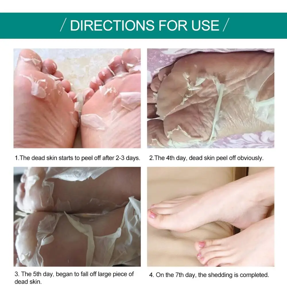 COSCELIA 2PCS/Set Foot Mask Pedicure Socks Care Remove Dead Skin Peeling Feet Skincare Patch | Красота и здоровье