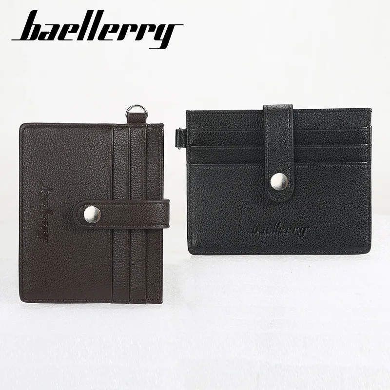 Baellerry, новинка, тонкие мужские кошельки из искусственной кожи, дизайнерские маленькие кошельки, мужской кошелек на застежке, Ретро кошелек, держатель для карт, мини держатели, Carteira