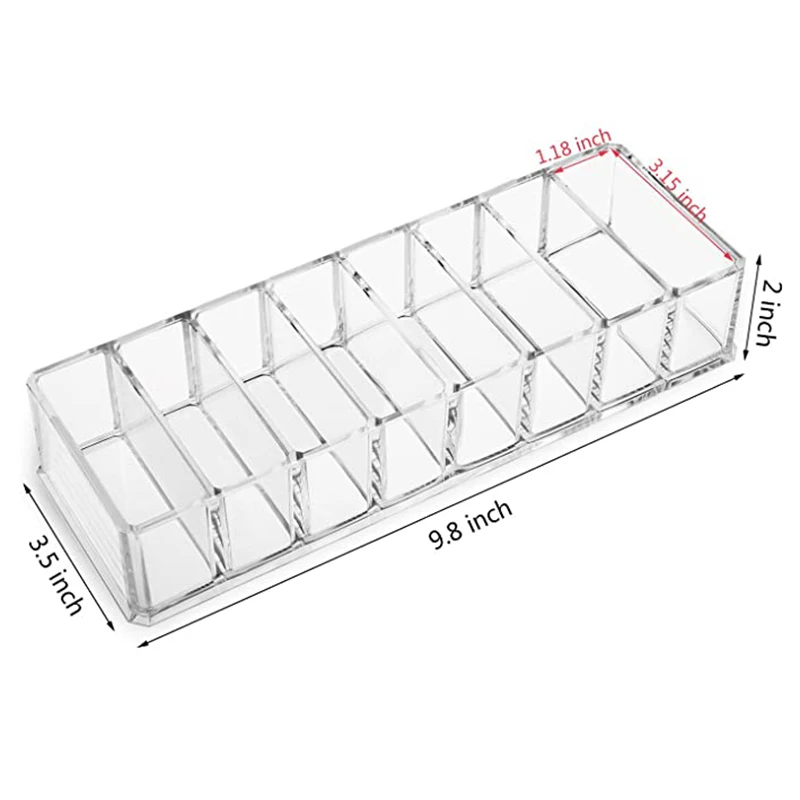 Органайзер для теней прозрачный пластиковый органайзер макияжа компактный