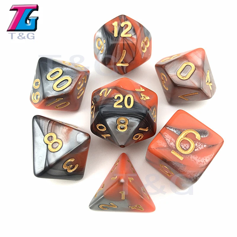 Зеленые и черные игральные кости DND Die игрушки для взрослых детей пластиковые