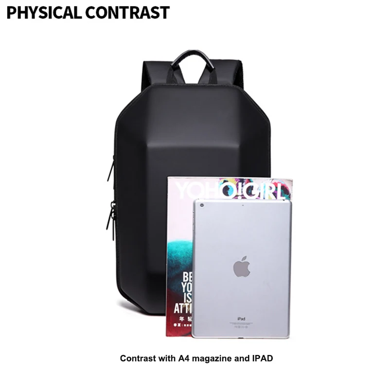 

Men Backpack Laptop Backpack Anti-theft Computer Backpack 2021 Stereoscopic Large Capacity Multifunction Casual Black Solid Bag