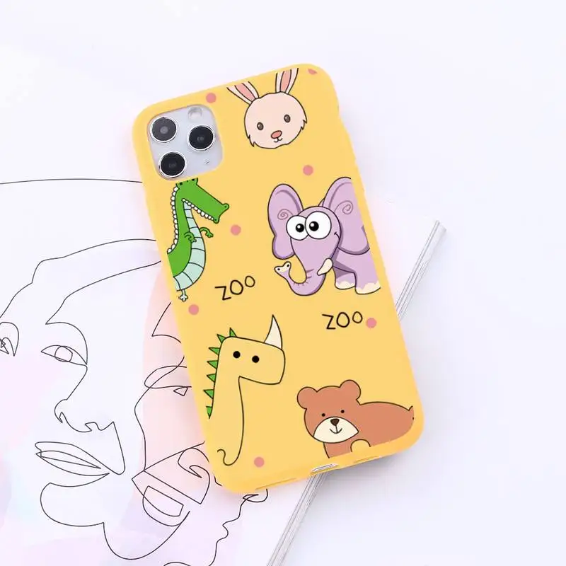 

Japan Anime Kimetsu no Yaiba Phone Case Candy Color for iPhone 6 7 8 11 12 s mini pro X XS XR MAX Plus