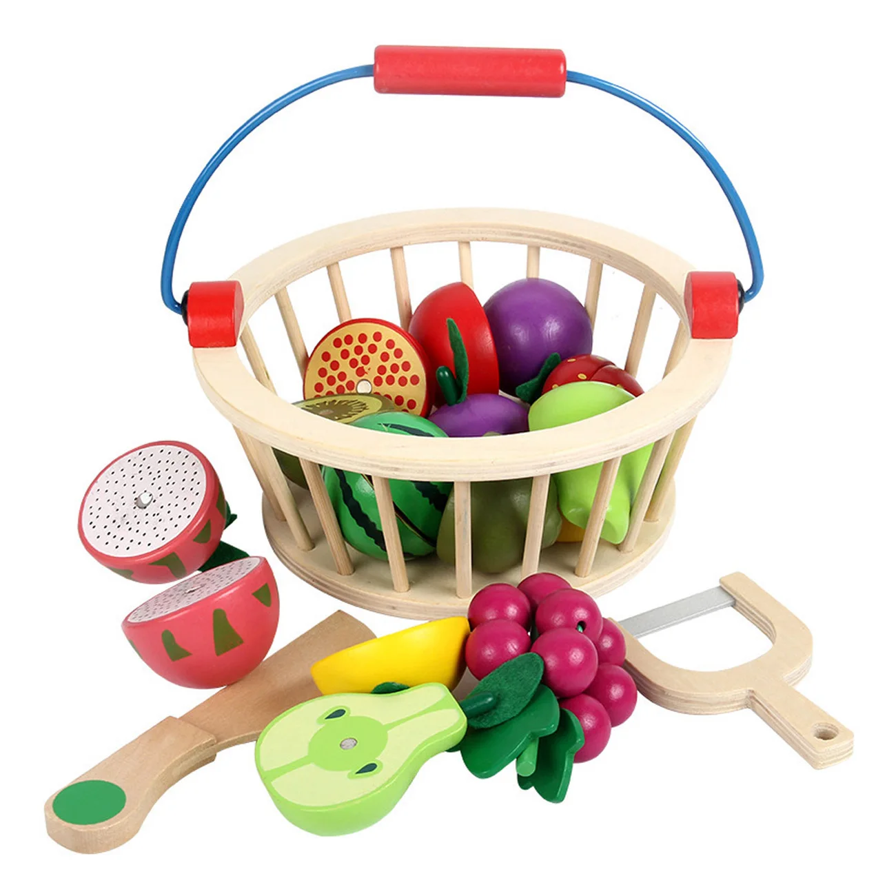 

Montessori Cut Fruits And Vegetables Toys Wooden Classic Game Simulation Kitchen Series Toys Early Education Gift Play House Toy