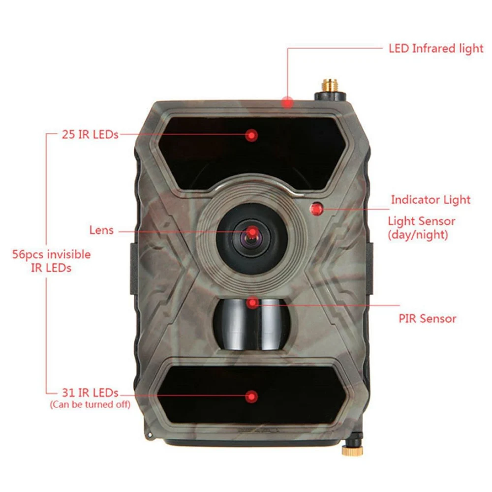 

S880G Hunting Trail Cameras 12MP 1080P Wild Surveillance Monitoring Camera IR Night Vision Wildlife Scouting Cameras