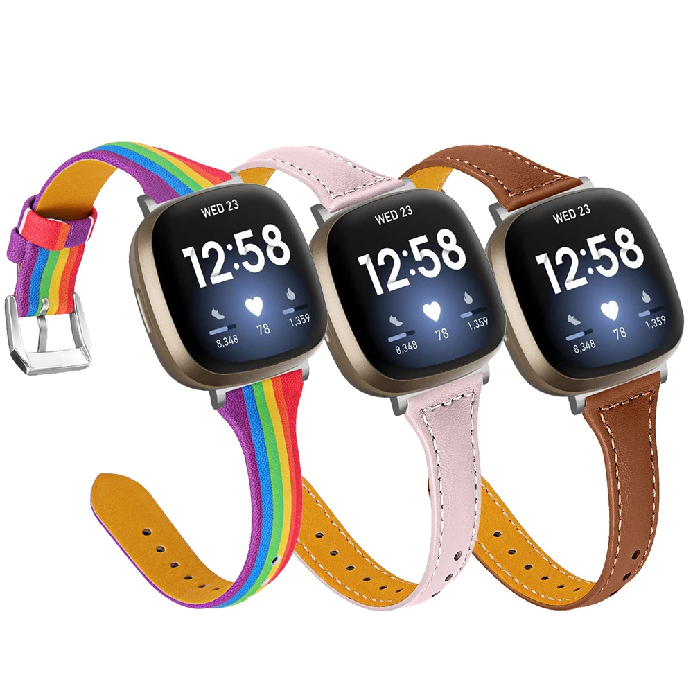 

Качественные ремешки Essidi для умных часов Fitbit Versa 3, кожаный браслет, ремешок для наручных часов Fitbit Sense