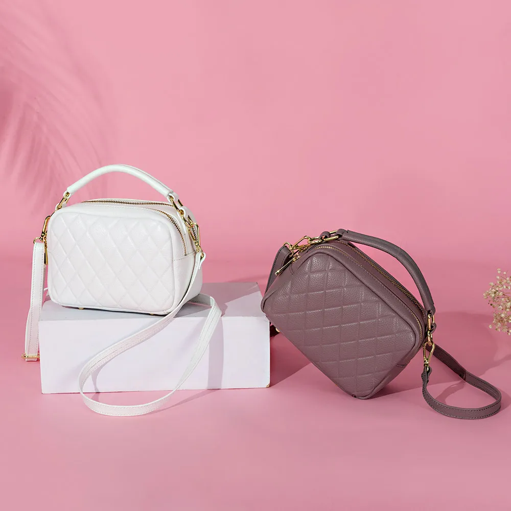 Zency Новое поступление Lingge женская сумка тоут из 100% натуральной кожи модные белые