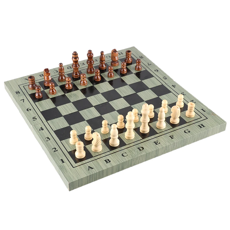 

Large Size 34 * 34CM Folding Chess High Quality Wooden Advanced Printing To Send Spare Chess Pieces Children's Day Gift