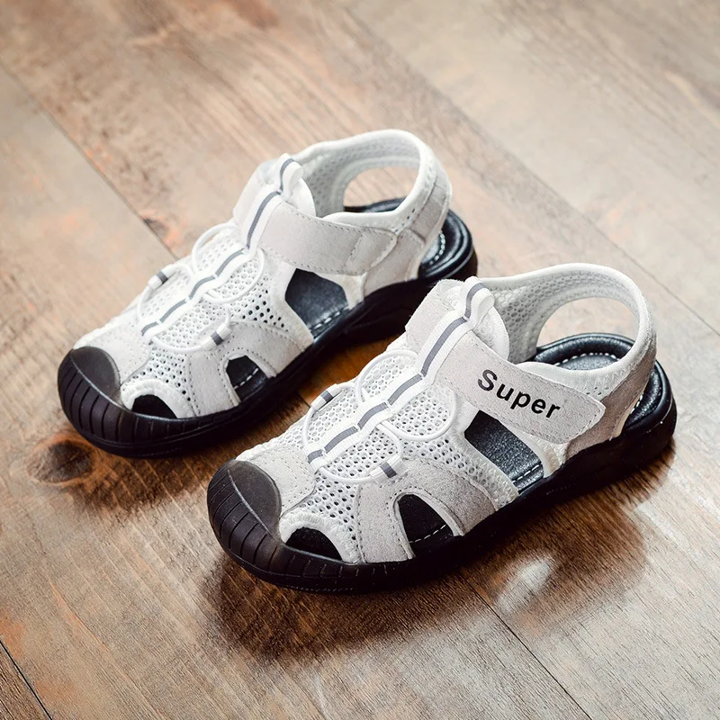 

2021 детские сандалии летние из натуральной кожи новые спортивные сандалии для мальчиков