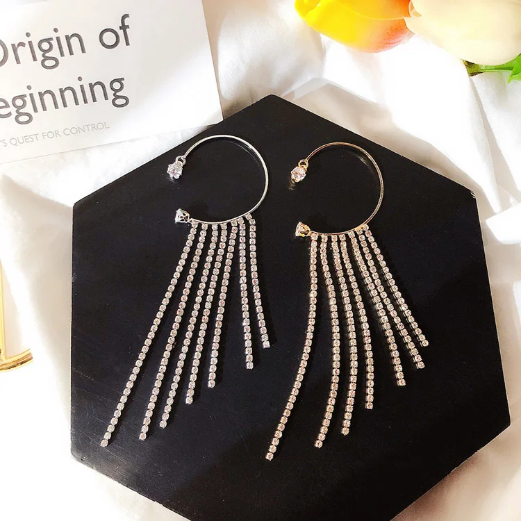 Европейская и американская личность новые преувеличенные серьги с кисточками