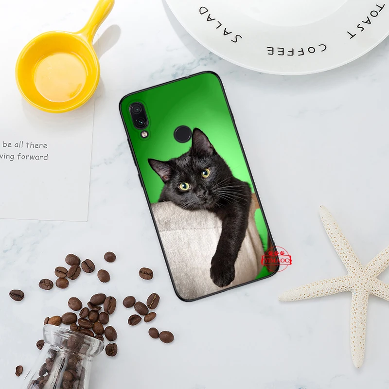 Black Cat Staring Eye On Silicone Case for Redmi Note 4X 5 Pro 6 5A Prime 7 8 |