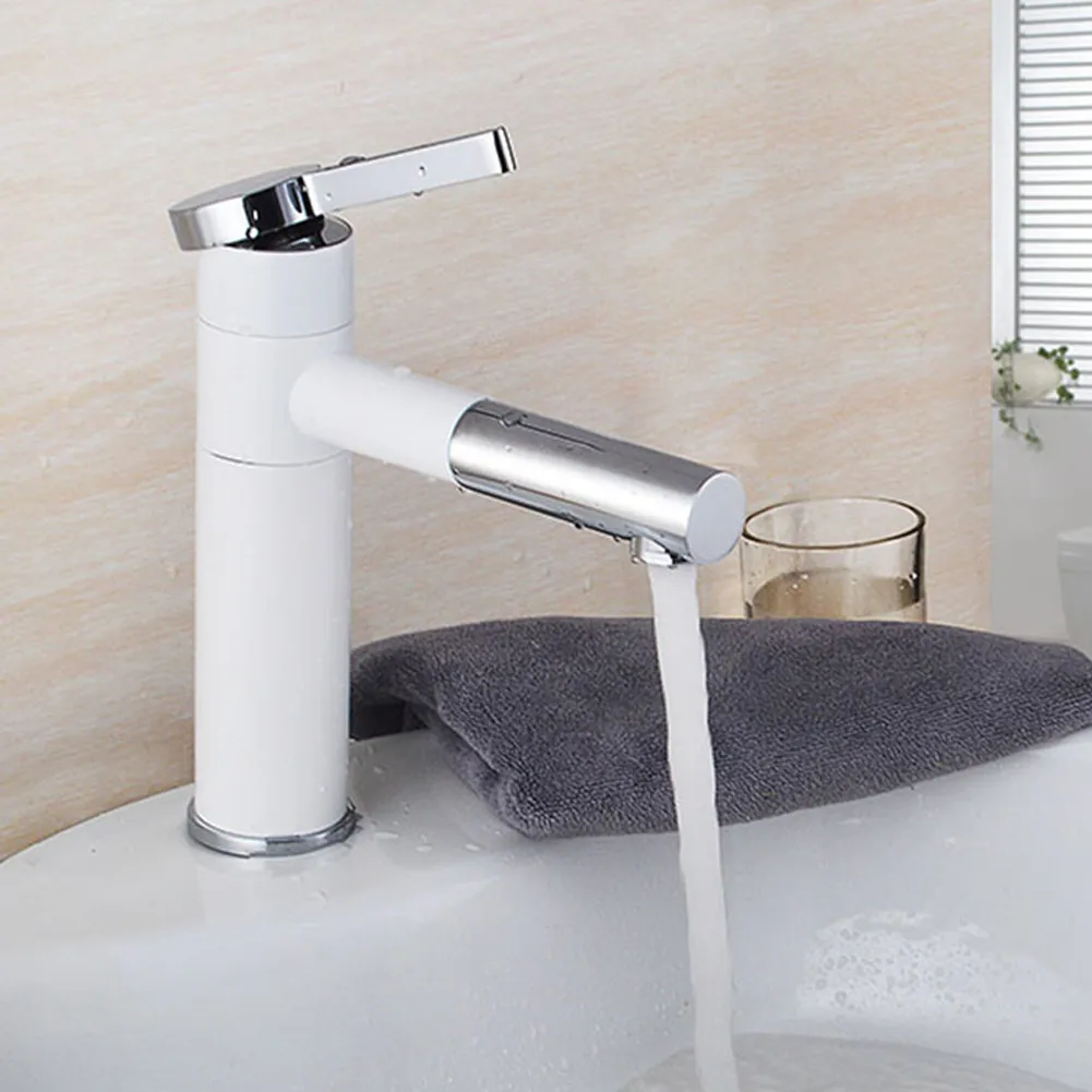 

Bathroom Basin Faucets Basin Mixer Sink Faucet Pull Out Bathroom Water Mixer Chrome Brass Modern Washbasin Faucets Black