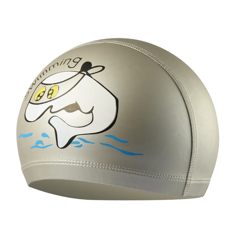 Детская шапочка для дайвинга с мультяшным рисунком плавания из искусственной