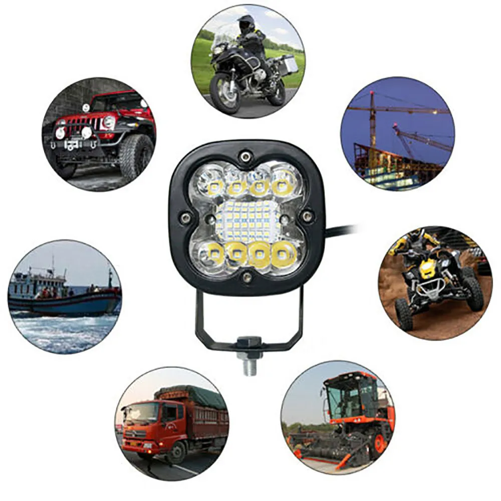 

LED Light Lamp Spot Motorcycle Offroad SUV 12-36V 2pcs Truck Waterproof