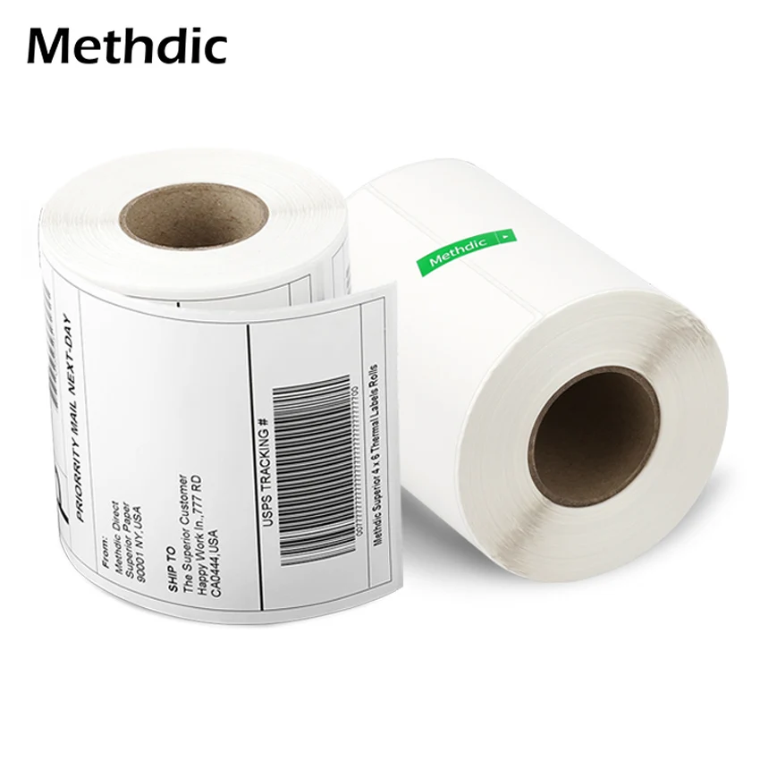 

Methdic 2 рулона 4x6 дюймов Термопринтер для печати этикеток для доставки