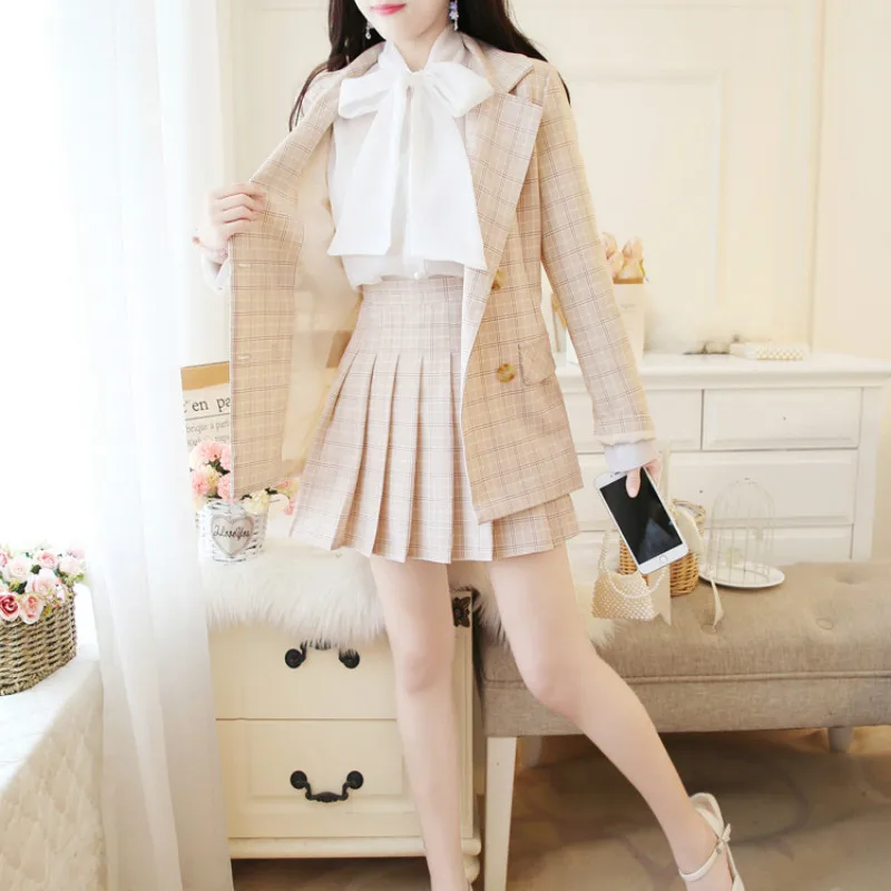 Женский костюм модный элегантный клетчатый Блейзер пиджак маленький аромат