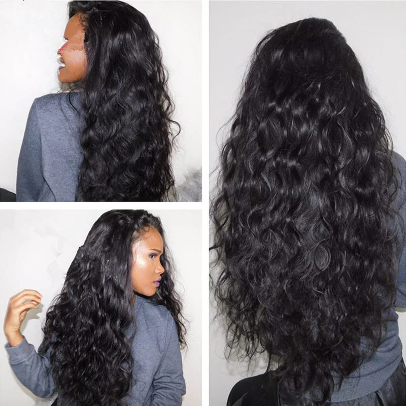 

Wig female long curly hair small curly hair black explosive head chemical fiber cover
