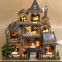 DIY Wooden Doll House Kit Miniature with Furniture Light Casa European Villa Dollhouse Toys Roombox for Adults Christmas Gifts