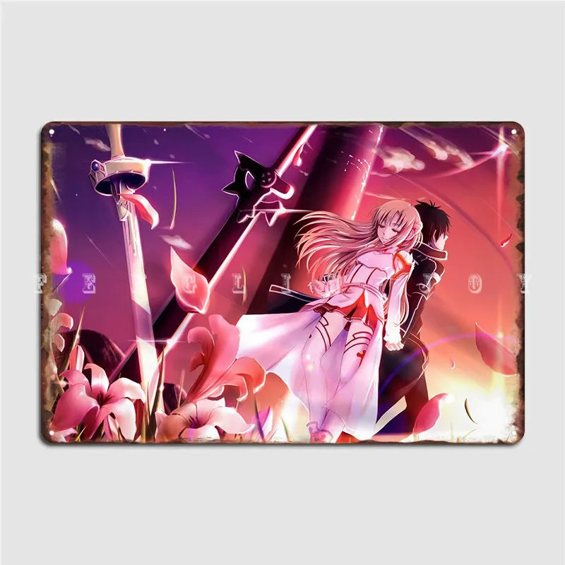 

Sword Art Online Poster Metal Plaque Cave pub Club Classic Wall Plaque Tin sign Posters