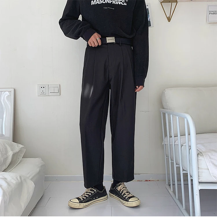 

Mens Korean Joggers Pants 2020 Man Kpop Japanese Streetwear Fashions Vintage Sweatpants Casual Spring Black Trousers