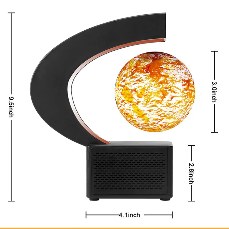Luz LED de Sol de levitaci&oacute;n magn&eacute;tica flotante con Altavoz Bluetooth, L&aacute;mpara electr&oacute;nica antigravedad, novedad, decoraci&oacute;n del hogar, regalos de cumplea&ntilde;os-5