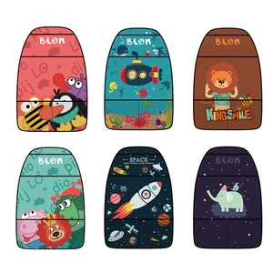 waterproof cartoon seat cover kid cute car seat back cover protector for kids childrens anti kick mat touch screen storage bag free global shipping