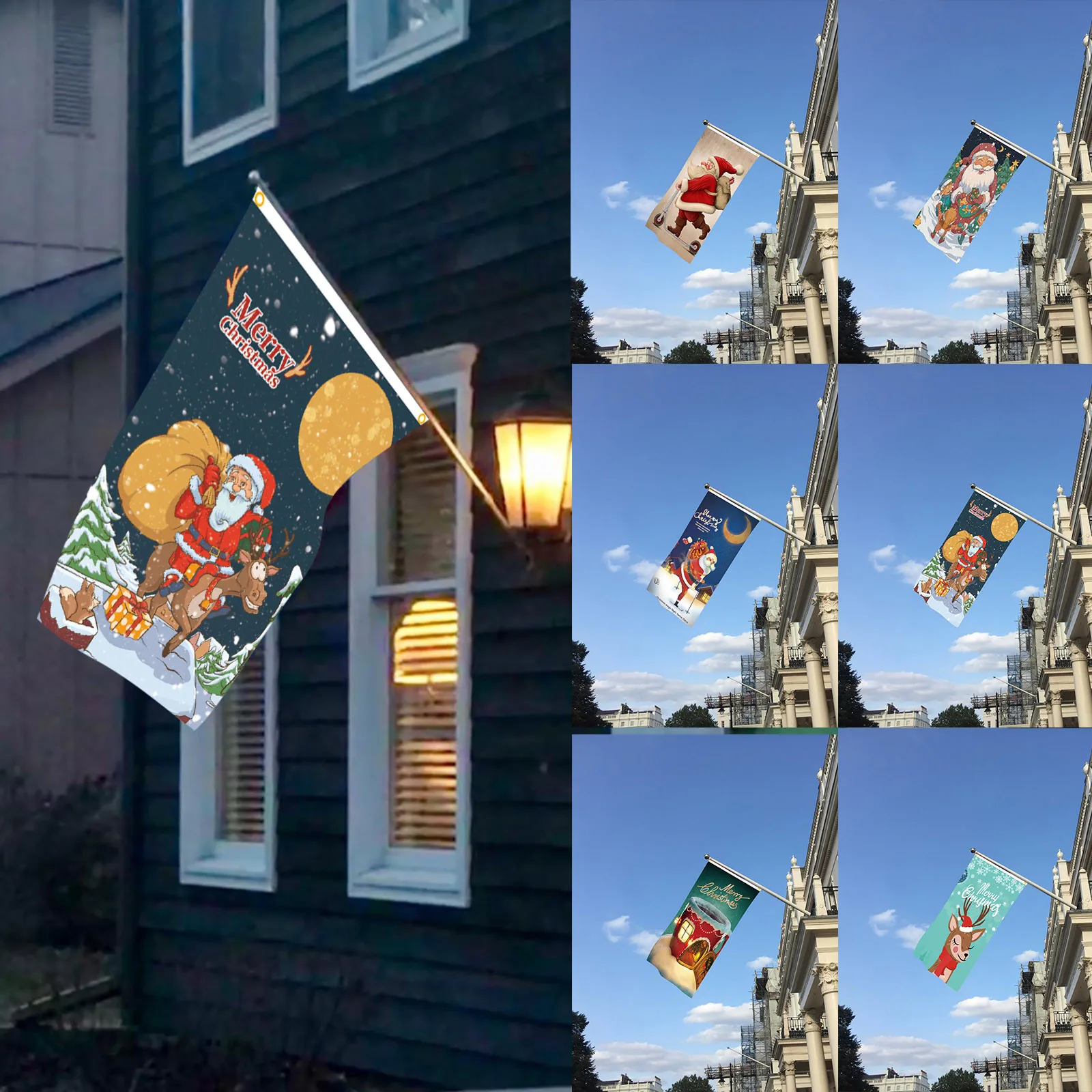 

Merry Christmas Garden Flags Vertical Double Sided Burlap Yard Flag Christmas Banner Outdoor Indoor Christmas Winter Flag Decor
