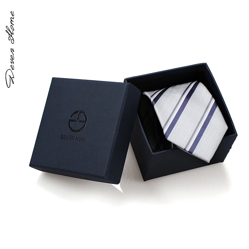 2020 Новый Модный высококачественный мужской полосатый серый галстук 7 см деловой