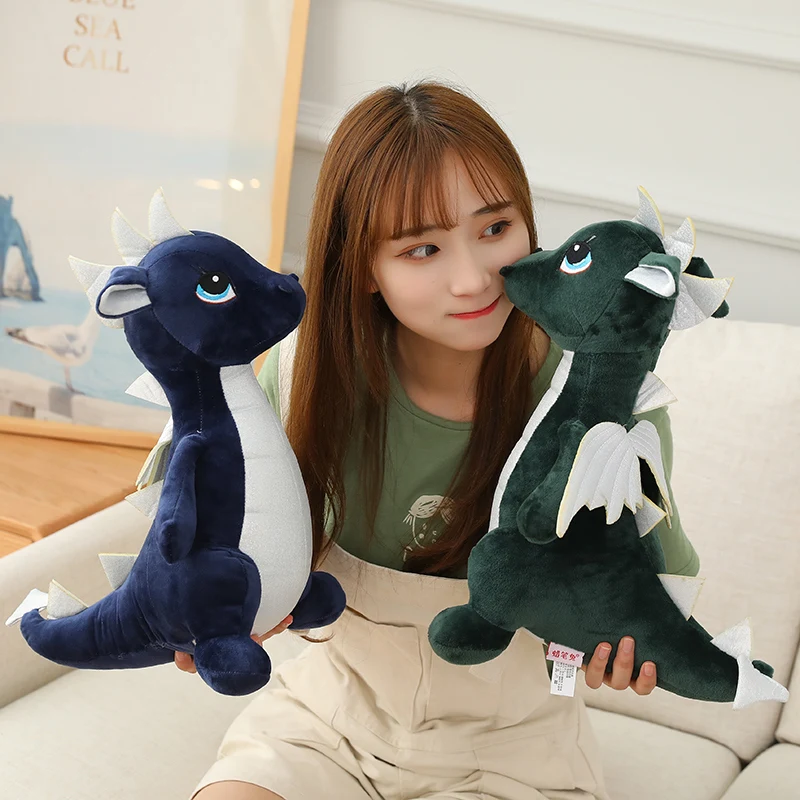 40/60/80cm Cute 4 Colors Simulation Dragon Plush Toy Soft Cartoon Dinosaur Stuffed Pillow Doll Baby Appease Kids Gift | Игрушки и хобби