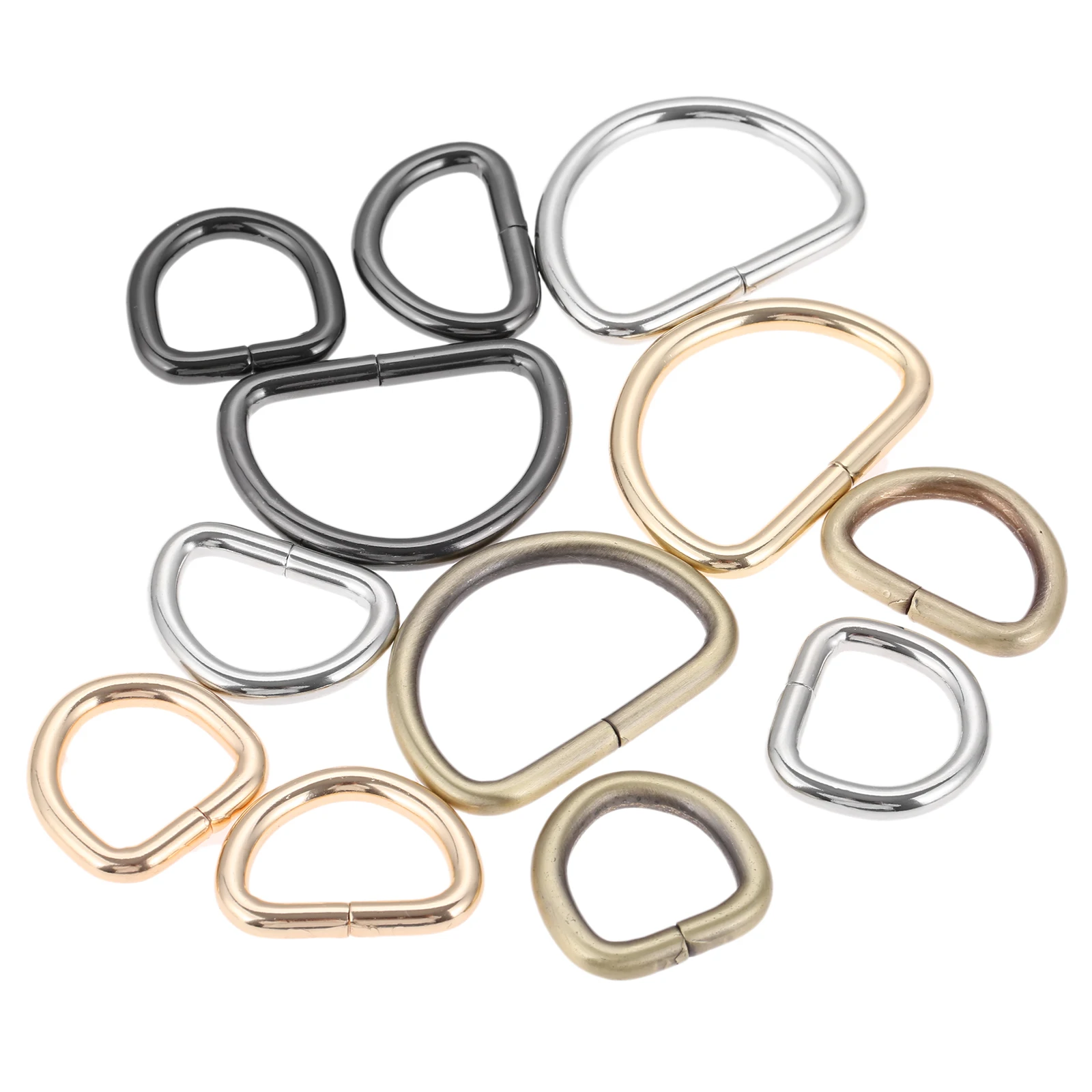 Металлическая пряжка D образное кольцо 10 шт. Dee застежка золото искусственная